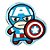 Almofada Capitão América Vingadores 30cm - Marvel Oficial - Zona Criativa - 1 Un - Rizzo - Imagem 1