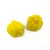 Pompom Pelo Decorativo Amarelo - Nº7 - 2 Un - Artegift - Rizzo - Imagem 1