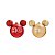 Kit Bolas Mickey HoHoHo Vermelho e Dourado 6cm - 06 unidades Natal Disney - Cromus - Rizzo Embalagens - Imagem 1