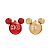 Kit Bolas Mickey HoHoHo Vermelho e Dourado 8cm - 04 unidades Natal Disney - Cromus - Rizzo Embalagens - Imagem 1