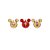 Kit Bolas Pateta, Pluto e Donald Vermelho e Dourado 6cm - 06 unidades Natal Disney - Cromus - Rizzo Embalagens - Imagem 1