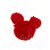 Aplique Urso Pelo Vermelho Decorativo - 2 Un - Artegift - Rizzo - Imagem 1