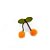 Pompom Cereja Laranja Decorativo - 5 Un - Artegift - Rizzo - Imagem 1