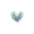 Aplique Coração Incolor Pérola Azul - 5cm - 2 Un - Artegift - Rizzo - Imagem 1