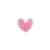 Aplique Coração Incolor Pink - 5cm - 2 Un - Artegift - Rizzo - Imagem 1