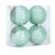 Bola de Natal Ondas VDY Cor Verde Mint 10cm 04 Unidades - Cromus - Rizzo Embalagens - Imagem 2