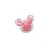 Aplique Urso Incolor Rosa - 5cm - 2 Un - Artegift - Rizzo - Imagem 1