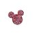 Aplique Urso Canutilho Rosa Dourado - 6cm - 2 Un - Artegift - Rizzo - Imagem 1