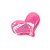 Aplique Coração Rosa Metalizado BIG - 8cm - 2 Un - Artegift - Rizzo - Imagem 1
