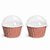 Kit Forminha Cupcake com Tampa Cor Xadrez Vermelho 20 Unidades Cromus Rizzo - Imagem 1