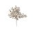 Enfeite de Natal Pick Folhas Glitter 30x16x16cm Nude - 1 UN - Cromus - Rizzo Embalagens - Imagem 1