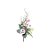 Enfeite de Natal Pick Folhas & Frutas 28x13x7cm- Rose & Verde - Delicata - 1 UN - Cromus - Rizzo Embalagens - Imagem 1