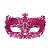 Fantasia Acessório Mascara Elegância Rosa Festa Carnaval 01 Unidade Cromus Rizzo Embalagens - Imagem 1