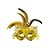 Fantasia Acessório Mascara Primor Dourada Festa Carnaval 01 Unidade Cromus Rizzo Embalagens - Imagem 1