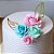 Decoração para Bolo em Papel - Folha e Flor G - Dourado/Rosa - 01 unidade – MaxiFormas - Rizzo Embalagens - Imagem 3