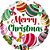 Balão de Festa Microfoil 18" - Merry Christmas Bolas de Natal - 01 Unidade - Qualatex - Imagem 1