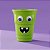 Copo de Plástico Rígido de Halloween - Monstrinho - Verde - 500ml - 1 unidade - Cromus - Rizzo - Imagem 1