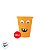 Copo de Plástico Rígido de Halloween - Monstrinho - Laranja - 500ml - 1 unidade - Cromus - Rizzo - Imagem 4