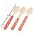 Pacote Colher Madeira - Chevron Vermelho - 14cm - 10 unidades - Rizzo - Imagem 1