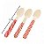Pacote Colher Madeira - Chevron Vermelho - 10cm - 10 unidades - Rizzo - Imagem 1