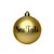Bola de Natal Personalizada - Dourado Fosco - 01 Unidade - Cromus - Rizzo Embalagens - Imagem 1