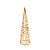 Cone Decorativo Trabalhado Dourado - 01 Unidade - Cromus - Rizzo Embalagens - Imagem 1