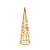 Cone Decorativo Trabalhado Dourado - 01 Unidade - Cromus - Rizzo Embalagens - Imagem 1