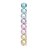 Bolas em Tubo Rainbow Mate 8cm - 08 unidades - Cromus Natal - Rizzo Embalagens - Imagem 1