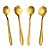 Colheres Flores de Luxo Dourado 04 Unidades Livon Rizzo Embalagens - Imagem 1