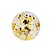 Balão Bubble Transparente com Confete Bolinha Amarelo - 18" 45cm - 01 Unidade - Partiufesta - Rizzo Embalagens - Imagem 1