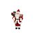 Papai Noel com Caixa de Presentes Xadrez Vermelho 30cm - 01 unidade Cromus Natal - Rizzo Embalagens - Imagem 1
