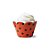 Wrapper para Cupcake - Poá Vermelho - 21,5x4,5cm - 12 UN - Rizzo - Imagem 1