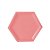 Bandeja Hexagonal Rosa 22cm 01 unidade - Rizzo - Imagem 1