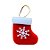 Enfeite de Natal para Pendurar de Tecido 8cm - Meia Floco de Neve - 01 Unidade - Rizzo - Imagem 1