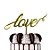 Topo de Bolo - Love 2 - Acrílico Espelhado Dourado - 1 unidade - Sonho Fino - Rizzo - Imagem 1