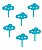 Pick Decorativo - Nuvem - Azul - 6UN - Ref 1679 - Vivarte - Rizzo - Imagem 1