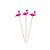 Palito Decorativo Petiscos - Flamingo - Pink - 20 UN - ArtLille - Rizzo - Imagem 1