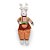Boneco de Páscoa - Coelho Super Chef com Rolo de Massa - Sentado - 01 UN - Cromus - Rizzo - Imagem 1