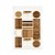 Cartela Adesiva Tons de Chocolate - 34 etiquetas - Cromus - Rizzo - Imagem 1