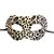 Máscara de Carnaval Veneziana Animal Print Onça - Mod 6857 - Branco/Laranja - 01 unidade - Rizzo - Imagem 1