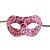 Máscara de Carnaval Veneziana Animal Print Onça - Mod 6857 - Rosa - 01 unidade - Rizzo - Imagem 1