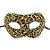 Máscara de Carnaval Veneziana Animal Print Onça - Mod 6857 - Champagne/Marrom - 01 unidade - Rizzo - Imagem 1