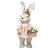 Coelha Decorativa de Veludo Roupa Rosa - Cromus - 01 un - Rizzo Embalagens - Imagem 1