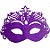Máscara de Carnaval Glitter e Estrelas Mod 6804 - Roxo - 01 unidade - Rizzo - Imagem 1