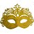 Máscara de Carnaval Glitter e Estrelas Mod 6804 - Dourado - 01 unidade - Rizzo - Imagem 1