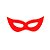 Máscara de Carnaval em Papel - Gatinho - Vermelho - Mod 6943 - 12 unidades - Rizzo - Imagem 1