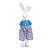 Coelha Decorativa Em Pé Saia Florida Rosa/Azul G - 1 unidade - Cromus - Rizzo Embalagens - Imagem 1