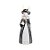 Coelha Decorativa de Resina com Vestido Vitoriano - Black Label (preto/branco) - 1 unidade - Cromus - Rizzo - Imagem 1