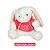Coelho Pelúcia com Blusa Moletom Capuz Personalizado - Rosa - 25cm - 01 unidade - Cromus Páscoa - Rizzo - Imagem 1