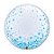 Balão Bubble 24'' Decorado Pontos de Confete Azul - 1 unidade - Qualatex - Rizzo - Imagem 1